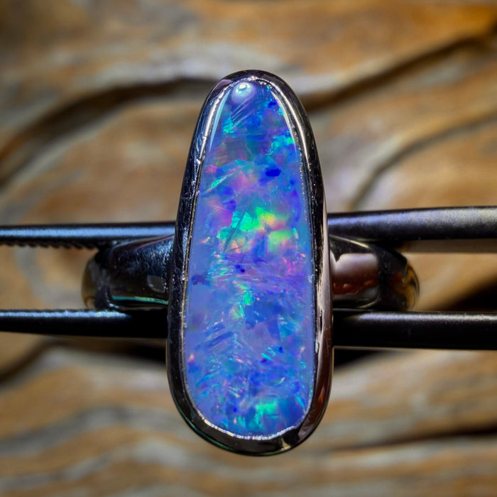 Sterling Silver - Queensland Boulder Opal Doublet Ring