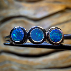 Sterling Silver - Queensland Boulder Opal Doublet Ring