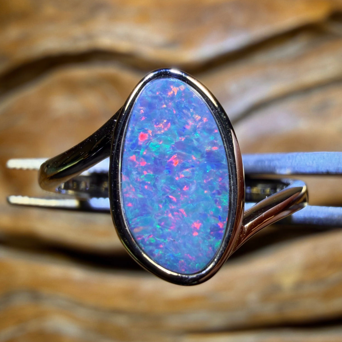 Sterling Silver - Queensland Boulder Opal Doublet Ring
