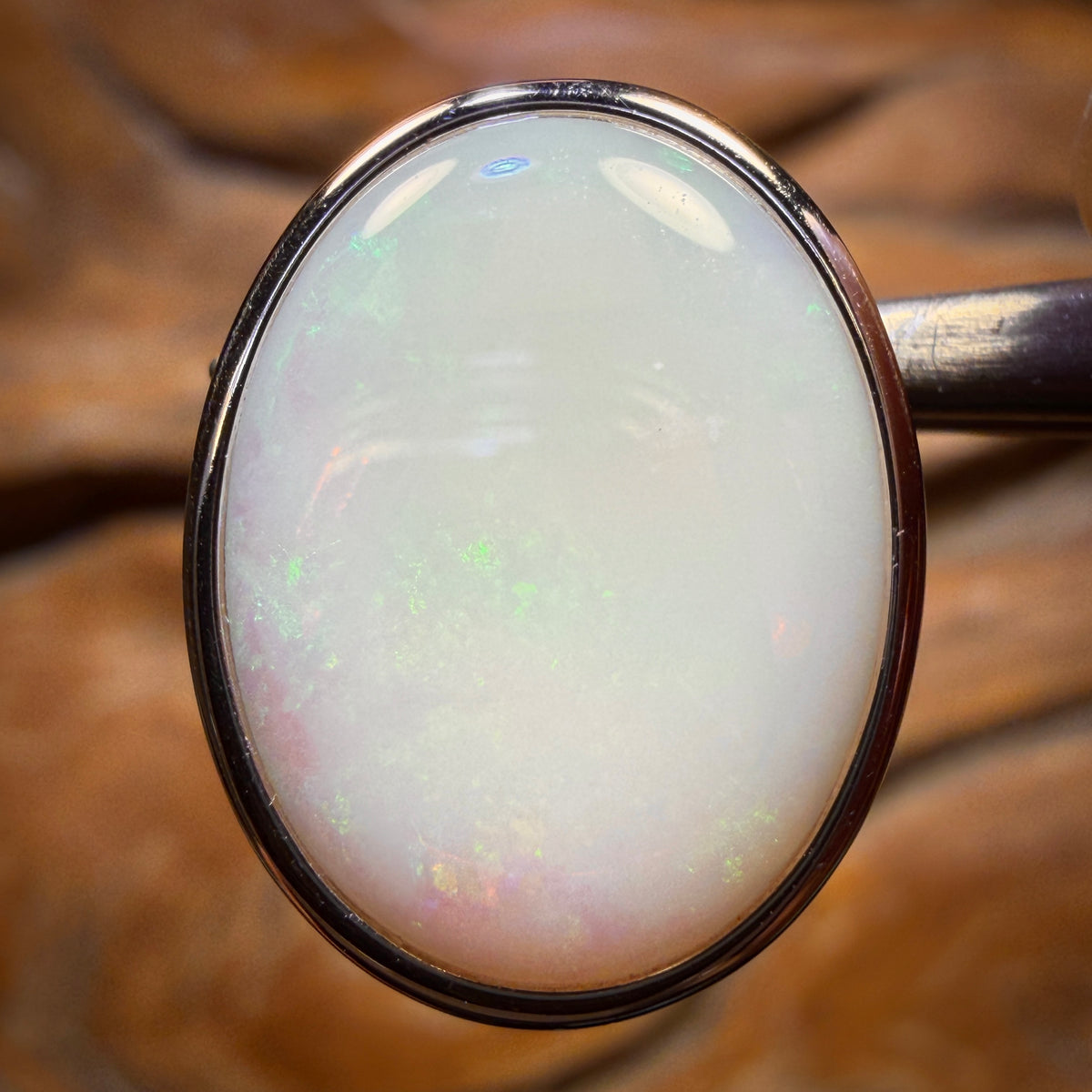 Sterling Silver - Solid South Australian White Opal Pendant