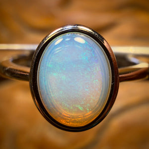 Sterling Silver - South Australian Crystal Opal Ring