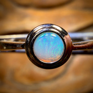 Sterling Silver - South Australian Crystal Opal Ring