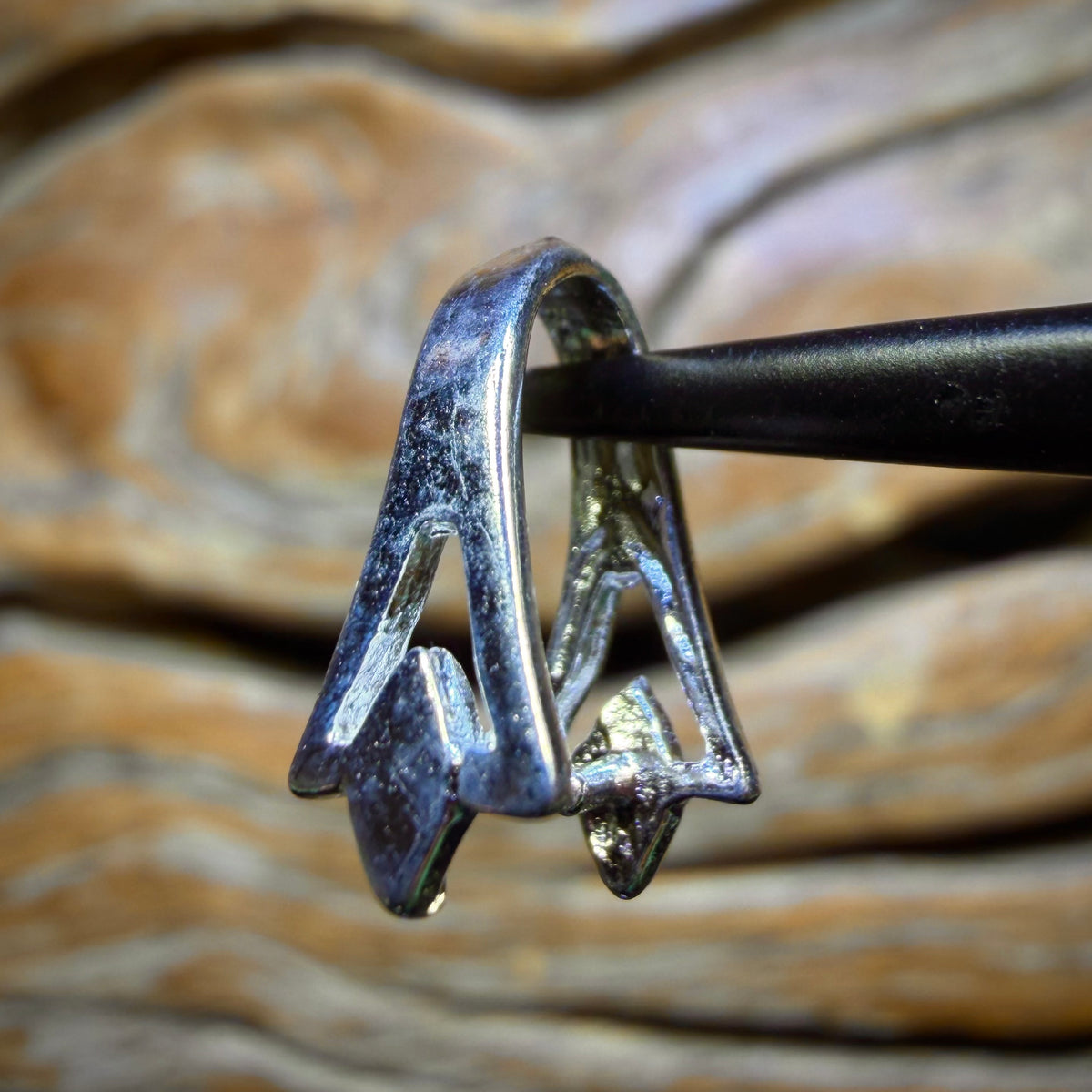 Sterling Silver Pinch Bails. Add On Purchase for Drilled Opals