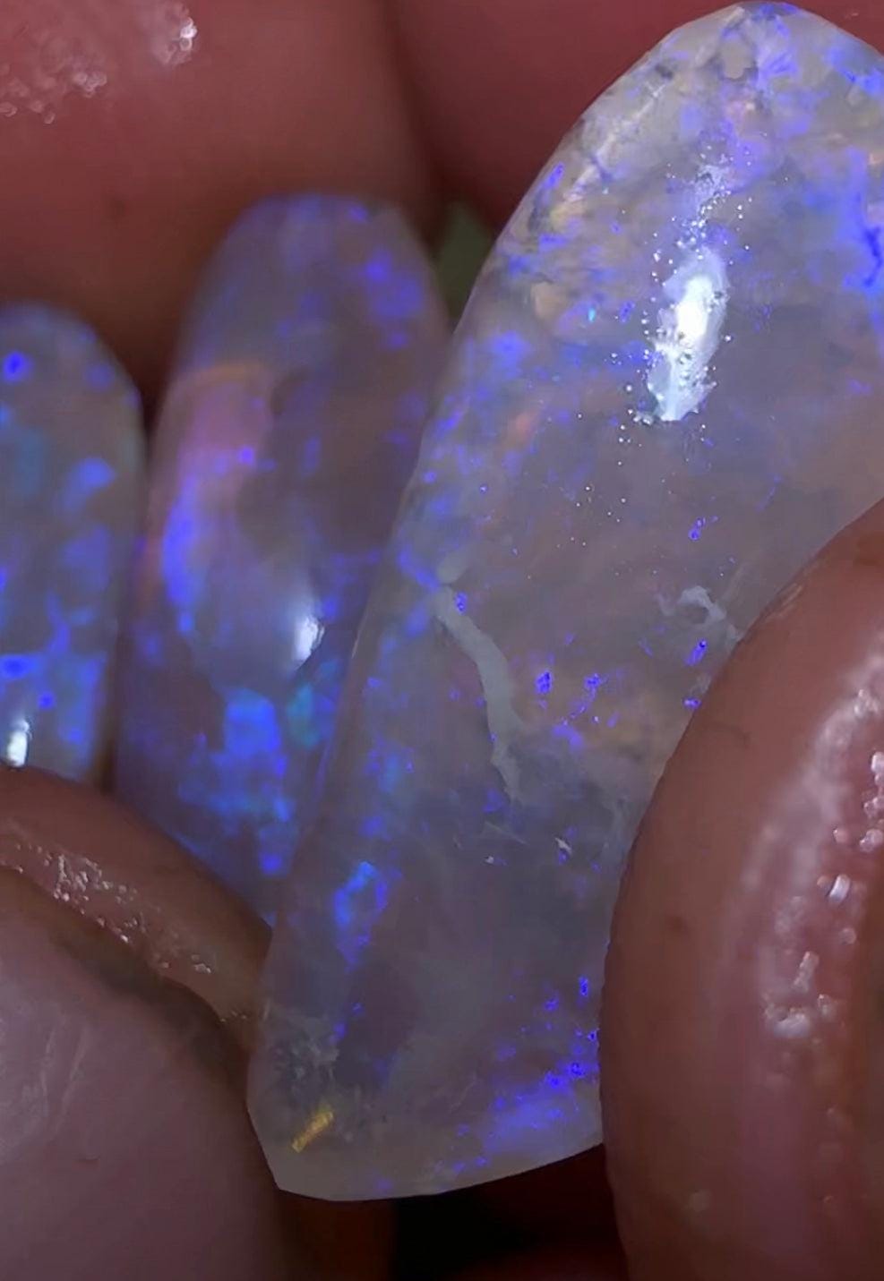 26.55cts - 3 x wood replacement opal rubs - Opalwhisperers