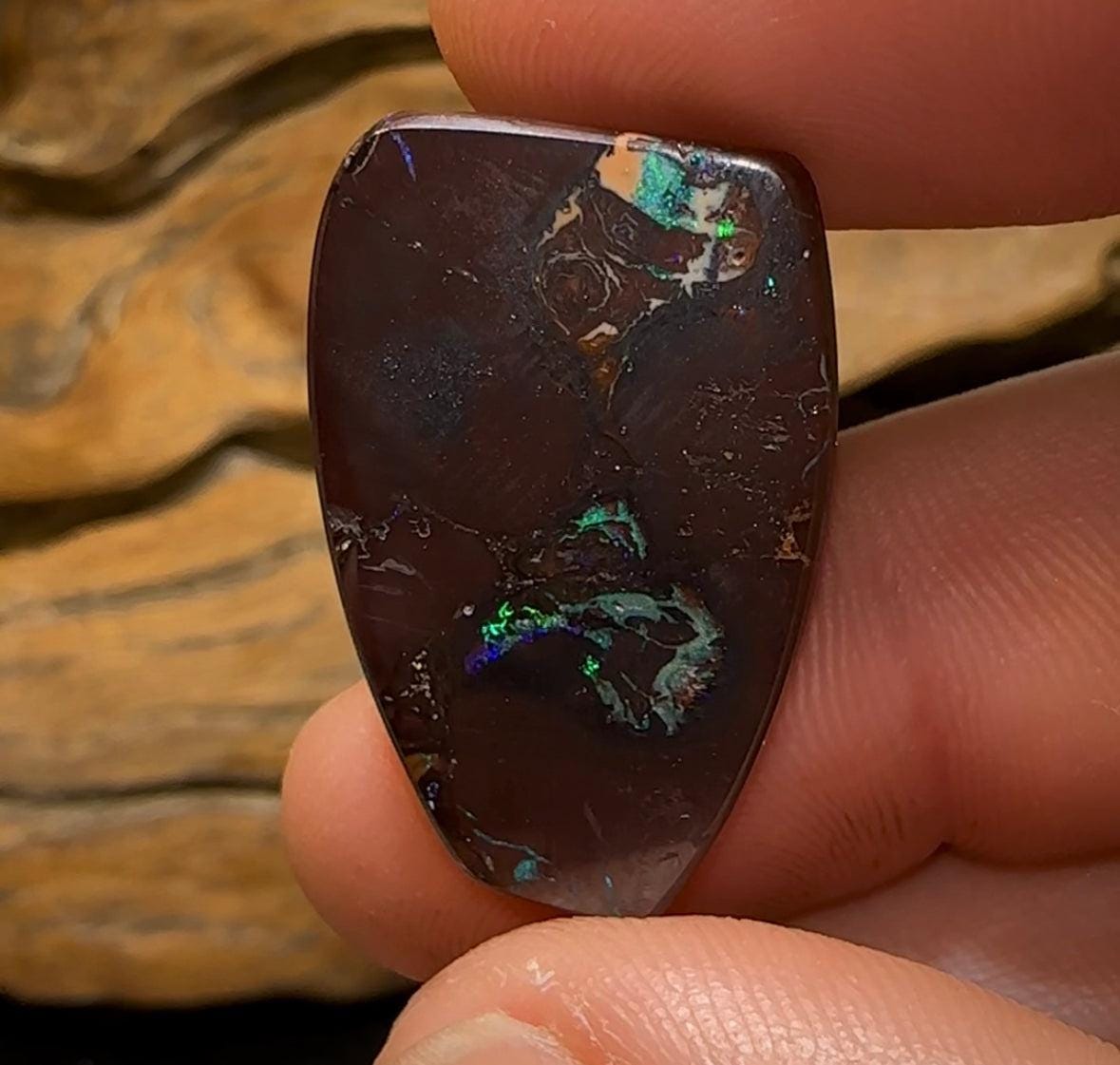 31.7cts - Queensland Boulder Black Opal from Koroit - Opal Whisperers