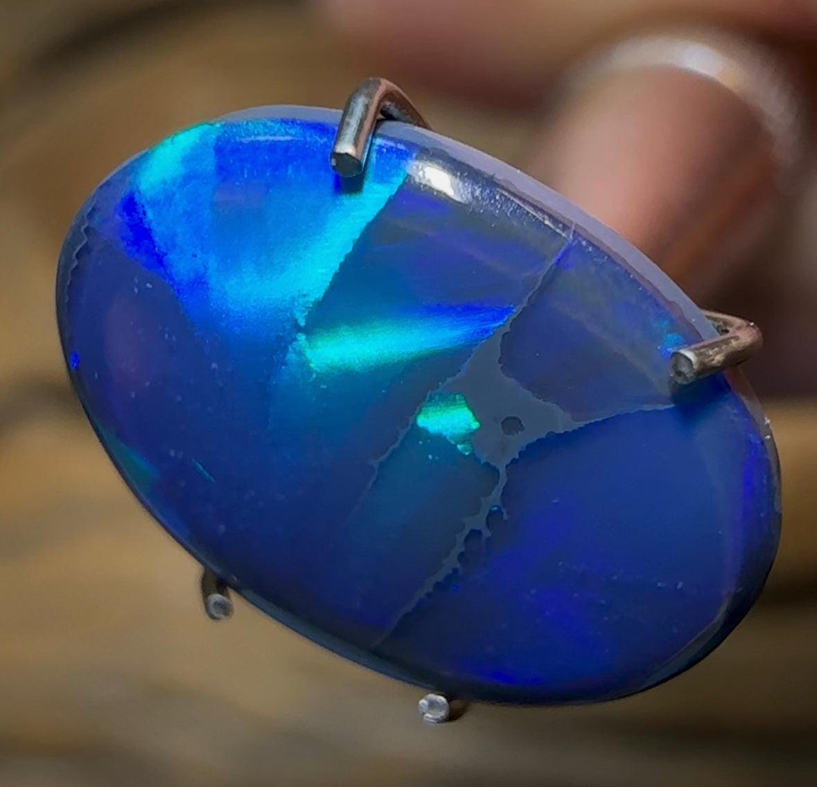 2cts - Solid Lightning Ridge Black Opal - Opal Whisperers