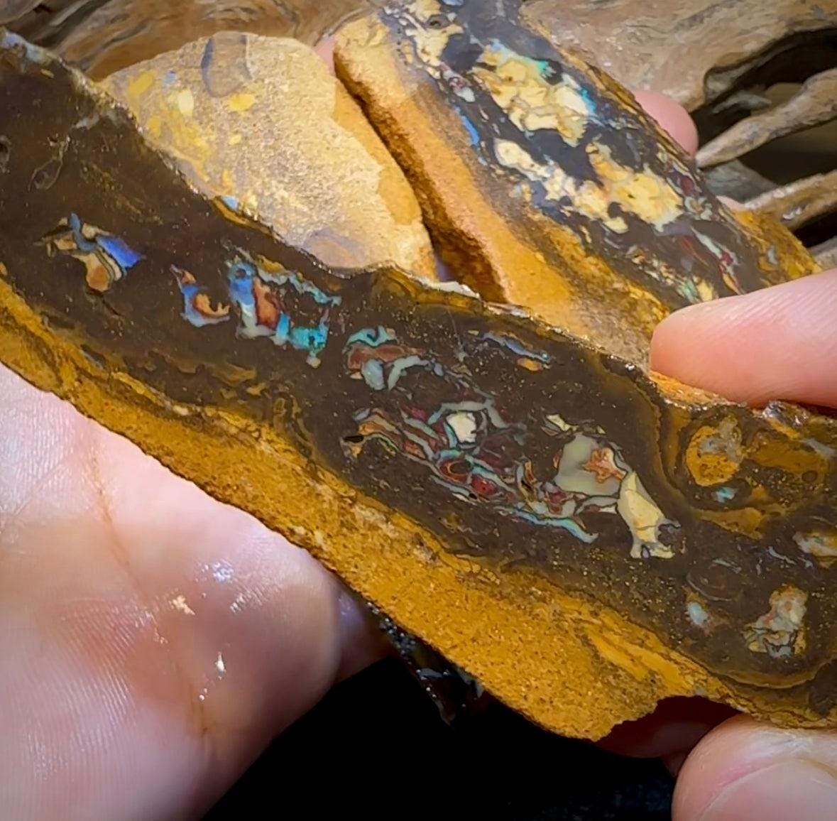 The 338.8cts - 6x Yowah Nut Rough Slabs. Australian Opal - Opal Whisperers