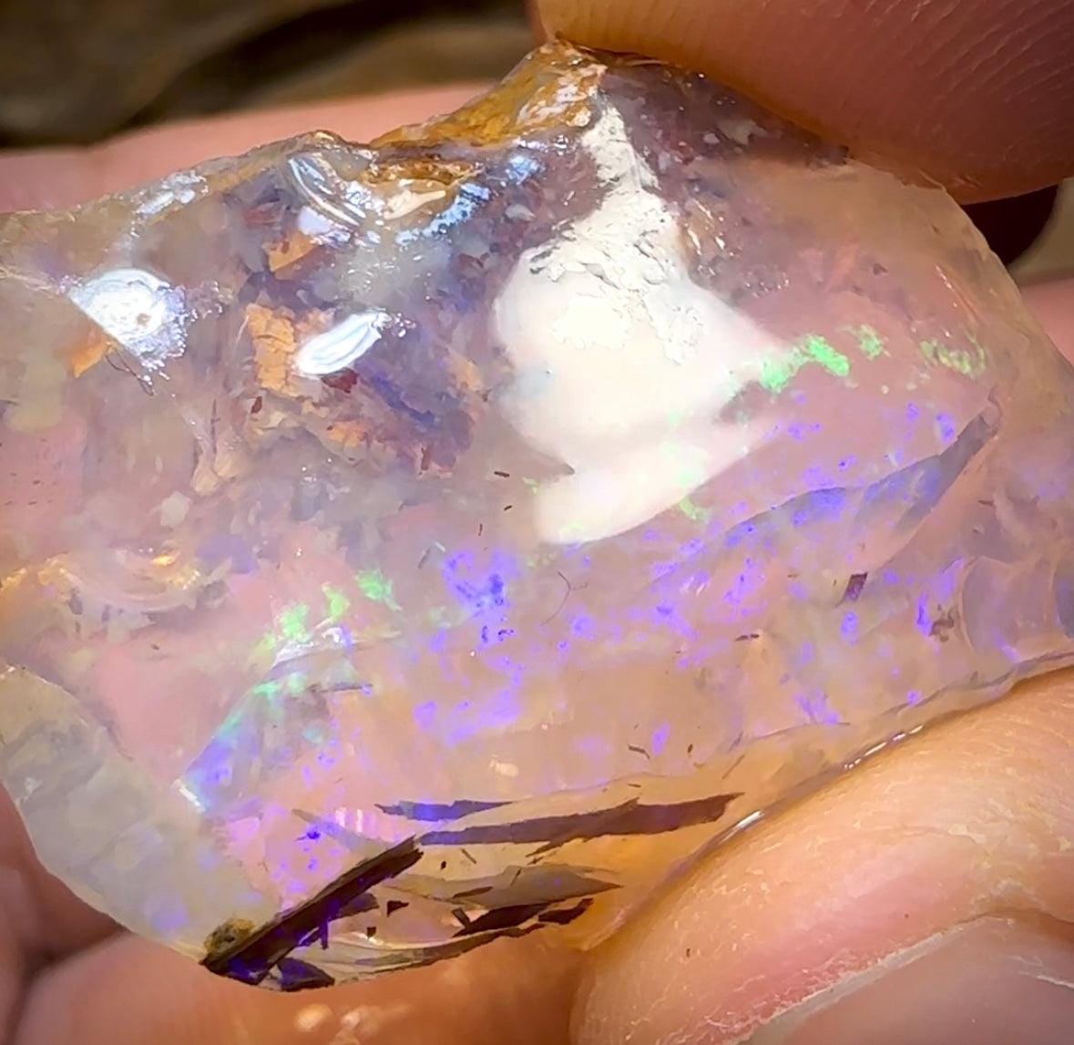 The 48.8cts - Queensland Boulder Crystal Rough. Australian Opal - Opal Whisperers