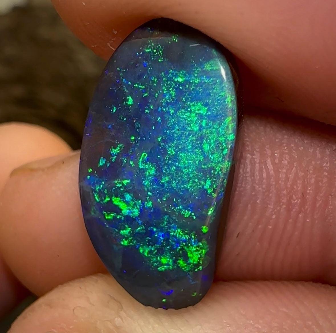 9.10cts - Solid Black Boulder Opal GEM - Opalwhisperers
