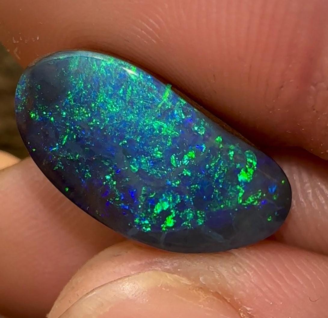 9.10cts - Solid Black Boulder Opal GEM - Opalwhisperers