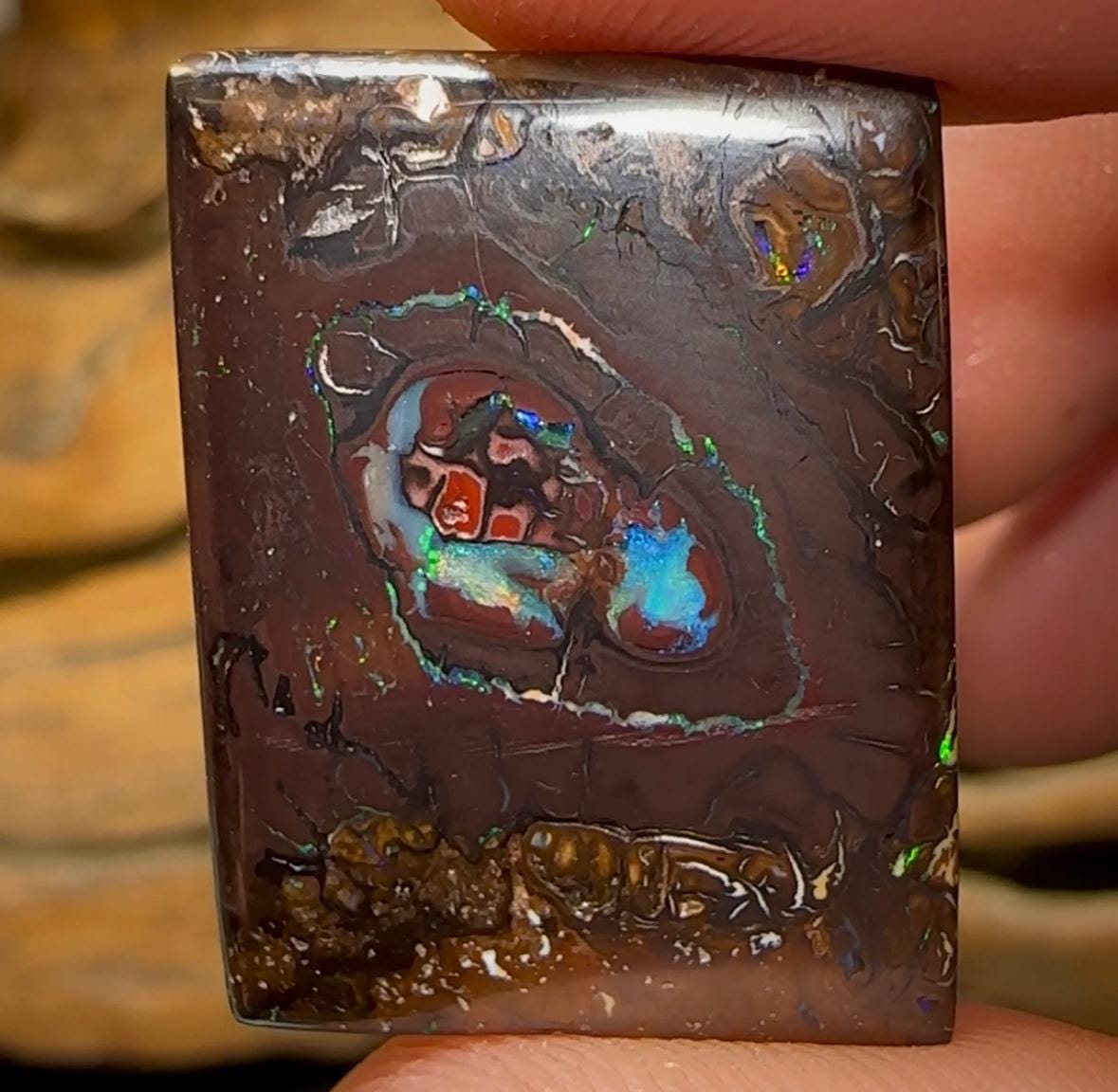 36.5cts - Queensland Boulder Opal Double Sided - Opal Whisperers