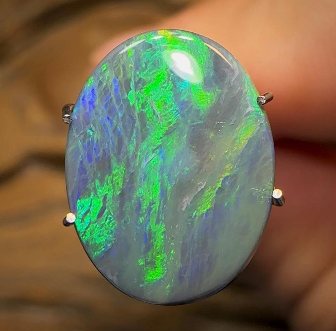 3.05cts - Solid Lightning Ridge Black Opal - Opal Whisperers