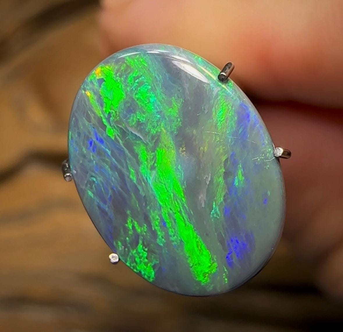 3.05cts - Solid Lightning Ridge Black Opal - Opal Whisperers