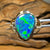 14k Gold Large Boulder Doublet Opal Ring with Diamonds - Opal Whisperers