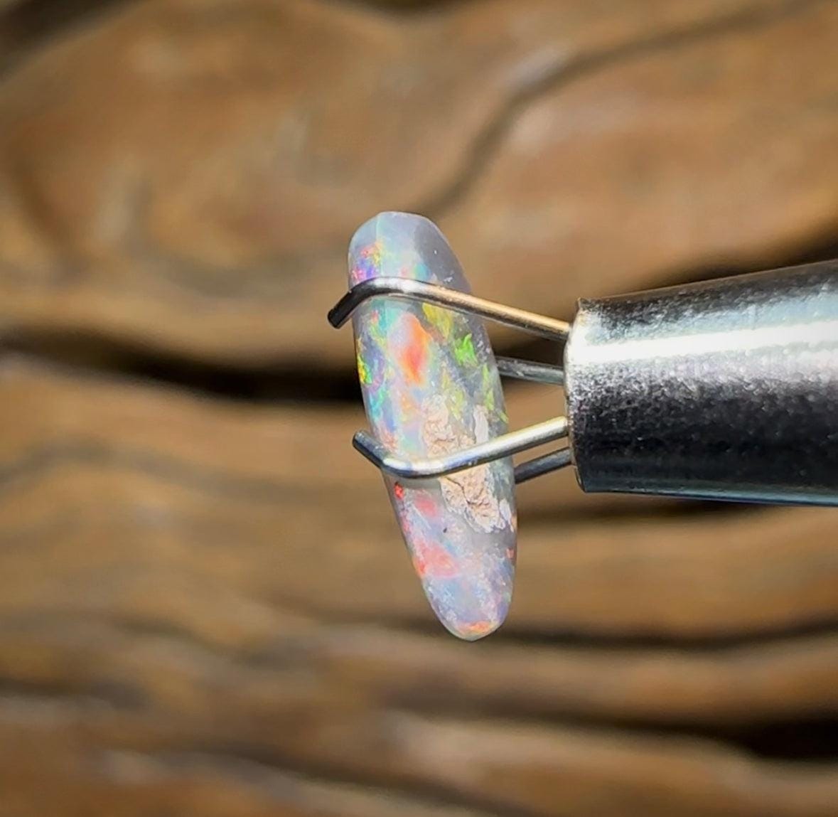 0.8cts - Red Fire 🔥 Solid Lightning Ridge Black Opal - Opal Whisperers