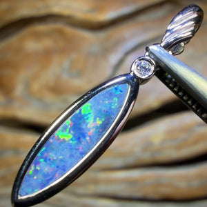 TGIF Sterling Silver - Queensland Boulder Opal Doublet Pendant