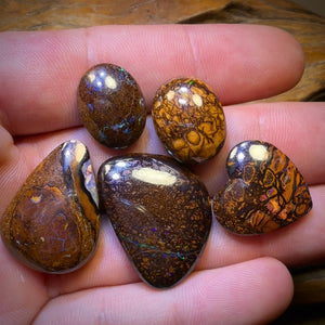 48 hour Vip Crazy Offer 99.8cts - 5x Australian Tribal Boulder Opal’s. Wholesale Dealers Parcel