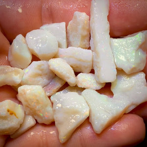 100.4cts - 20x South Australian White Opal Rough Parcel