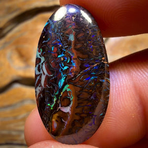 Wildcard! 18.8cts - Black Top Tribal Queensland Boulder Opal Picture Stone from Koroit