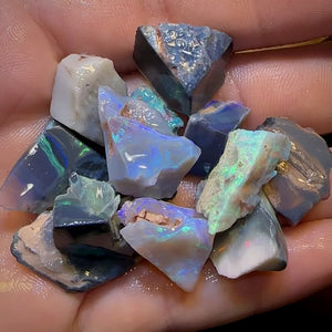 🔒135.1cts - Quality 12x Lightning Ridge Dark and Black Opal Rough Parcel