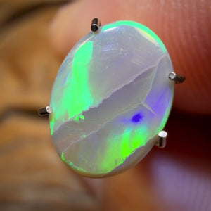 1.2cts - Lightning Ridge Solid Dark Opal Harlequin Type Rolling Flag Stone