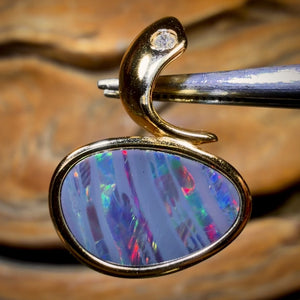Sterling Silver - Queensland Boulder Opal Doublet Pendant