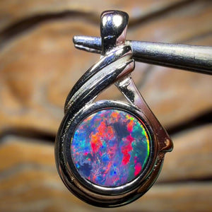 Sterling Silver - Queensland Boulder Opal Doublet Pendant