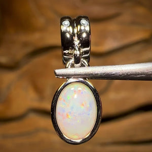 Sterling Silver - Solid South Australian Crystal Opal Pendant