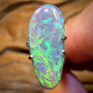 1.9cts - Lightning Ridge Black Crystal Opal. Double Sided
