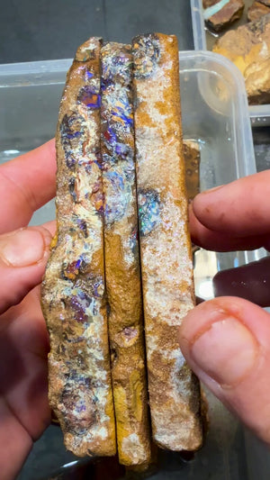 10 x opal slabs from Outback Opal Hunters - conglomerate material