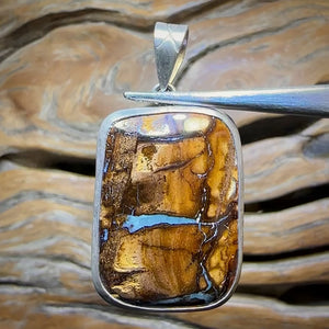 Sterling Silver - Queensland Boulder Opal UNISEX Pendant