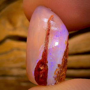 Half Price Card! 9.9cts - Boulder Pipe Opal Rub. Australian Opal