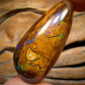 Half Price Card! BIG 69.8cts - Tribal Queensland Boulder Opal from Yowah