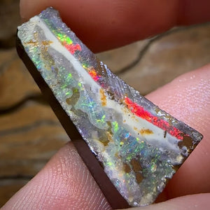 🔨 AUCTION 🔨 “Red Fire Landscape” 21.8cts - Queensland Boulder Seam Opal Rub