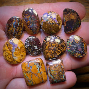 122.7cts - 10x Australian Tribal Boulder Opal’s. Wholesale Dealer’s Parcel