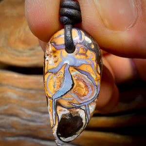 29 x 14mm - Drilled Tribal Queensland Boulder Opal Necklace