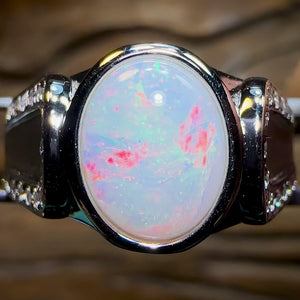 Sterling Silver - South Australian Crystal Opal Ring