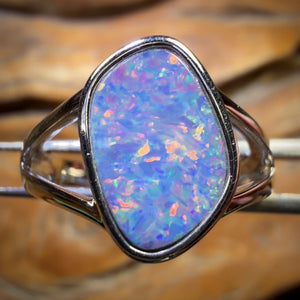 Sterling Silver - Queensland Boulder Opal Doublet Ring