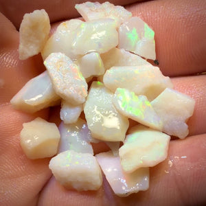 54.6cts - 20x South Australian White Opal Rough Parcel
