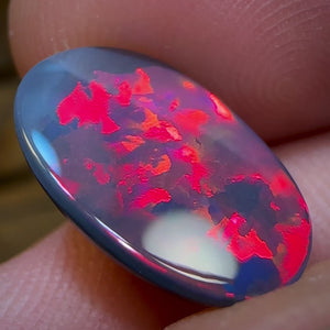 2.45cts I’m On Fire RED ON BLACK Lightning Ridge Black Opal