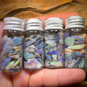 45cts Lightning Ridge Opal Rough Chip Vials. BULK LISTING