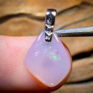 Sterling Silver - South Australian Solid Crystal Opal Pendant