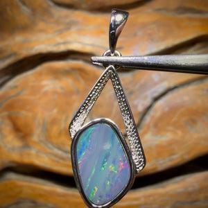 WILDCARD! Sterling Silver - Queensland Boulder Opal Doublet Pendant
