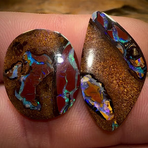 24.5cts - Tribal Queensland Boulder Opal Set