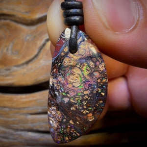 31 x 15mm - Drilled Tribal Queensland Boulder Opal Necklace