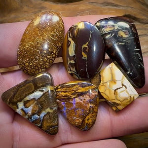 🔒154.9cts - 6x Finished Queensland Boulder Opal Dealers Parcel