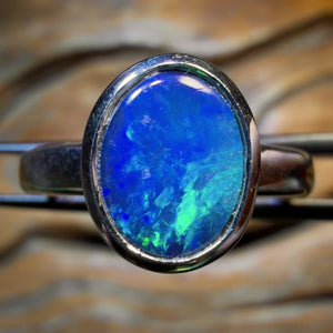 HDW Sterling Silver - Australian Opal Doublet Ring