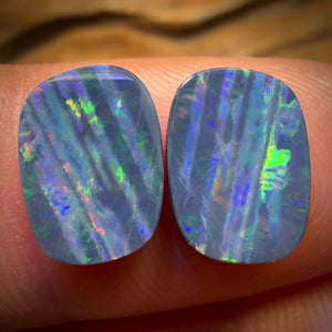 3.8cts - Australian Boulder Opal Doublet Pair