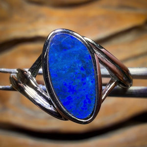 Sterling Silver - Queensland Boulder Opal Doublet Ring
