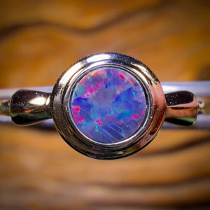 Sterling Silver - Queensland Boulder Opal Doublet Ring
